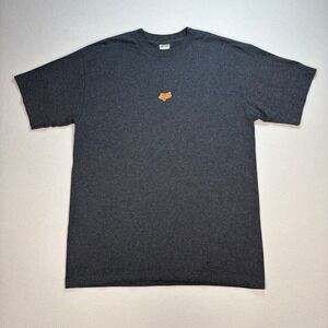 Fox Racing T-Shirt Men's‎ L Gray Center Logo Graphic Print Sports Apparel Y2K